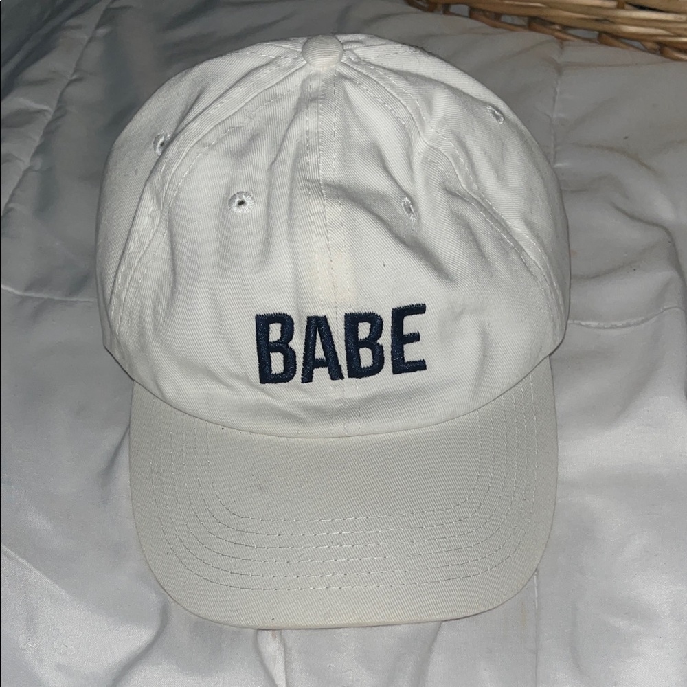 “BABE” White Embroidered Cap